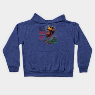 Black King The Most Powerful Piece in the Game, Juneteenth African Man Kids Hoodie